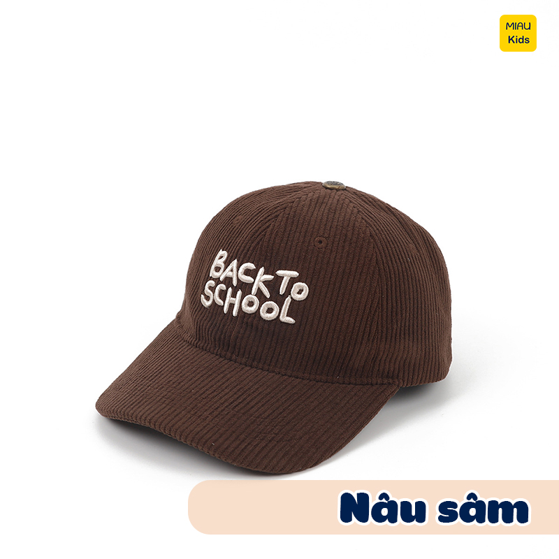Nón lưỡi trai Chữ Back To SChool Đáng yêu cá tính cực dễ thương, chất vải mềm mại cho bé từ 3-8 tuổi đi học đi chơi