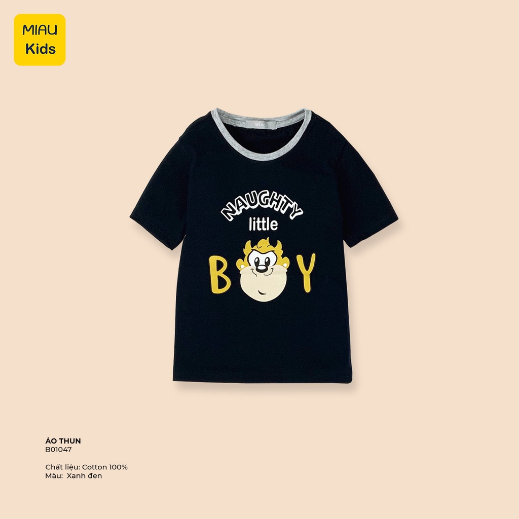Áo Thun Bé Trai Cotton Hoạ Tiết Khỉ Little Boy Ngộ Nghĩnh Thoáng Mát