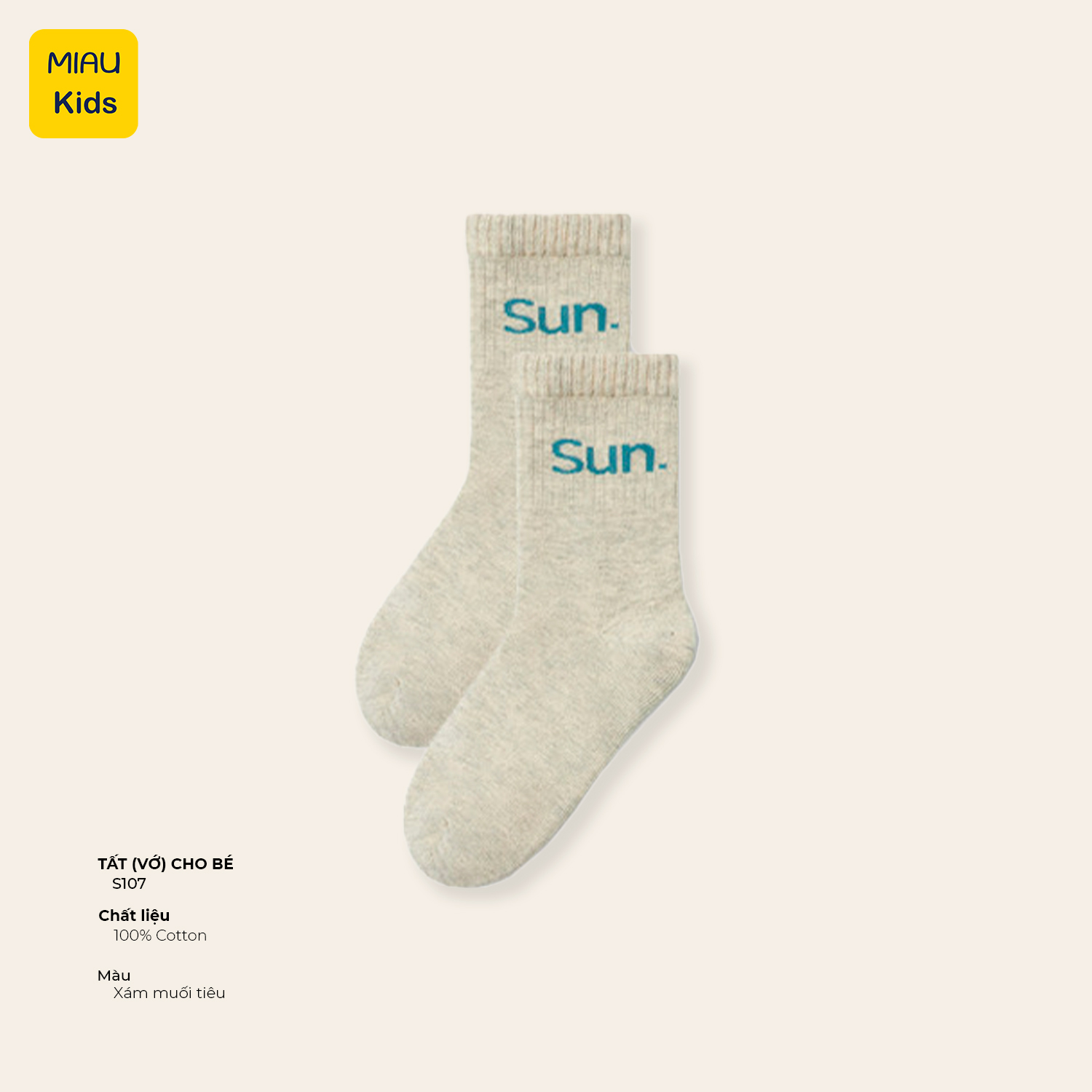 Tất Vớ Cotton Weekday Cho Bé Trai Bé Gái 3-12 Tuổi Phong Cách Thanh Lịch