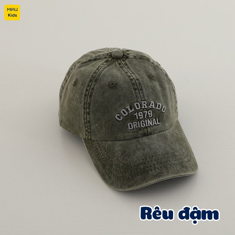 Mũ lưỡi trai thêu chữ thời trang đáng yêu cá tính dễ thương, chất vải wash mềm mại cho bé từ 3-8 tuổi đi học đi chơi