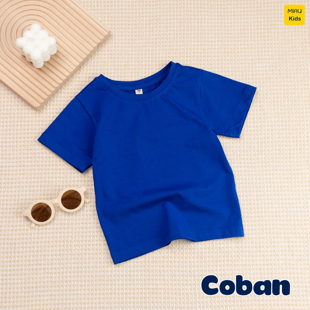 Áo thun Cotton trơn cao cấp cho bé trai size đại thấm hút thoáng mát MiauKids