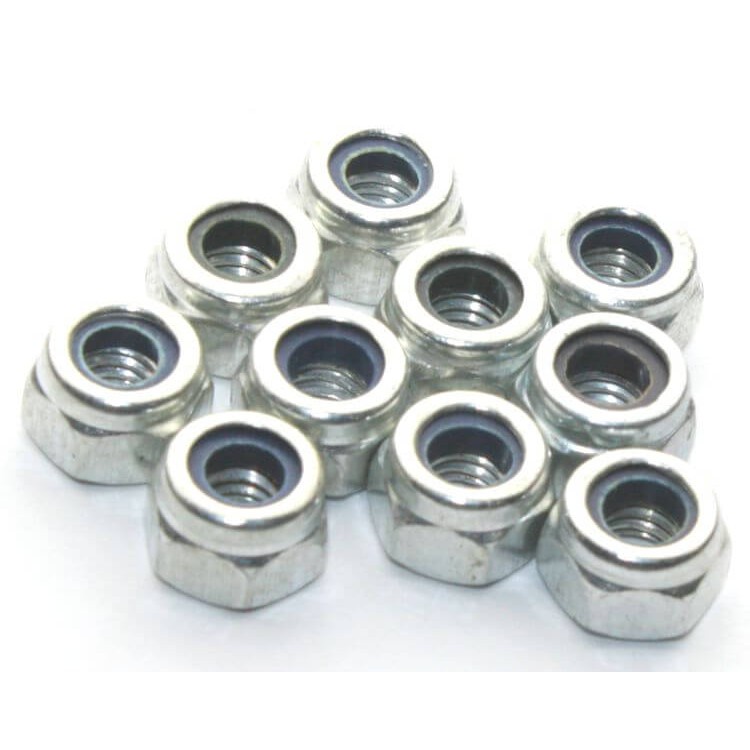 Đai ốc inox 304 có đệm cao su chống trượt, tuột ốc M2 M3 (5 cái)