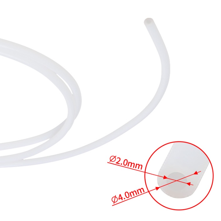 Ống Teflon chịu nhiệt chất liệu PTFE màu trắng đục (1 mét)