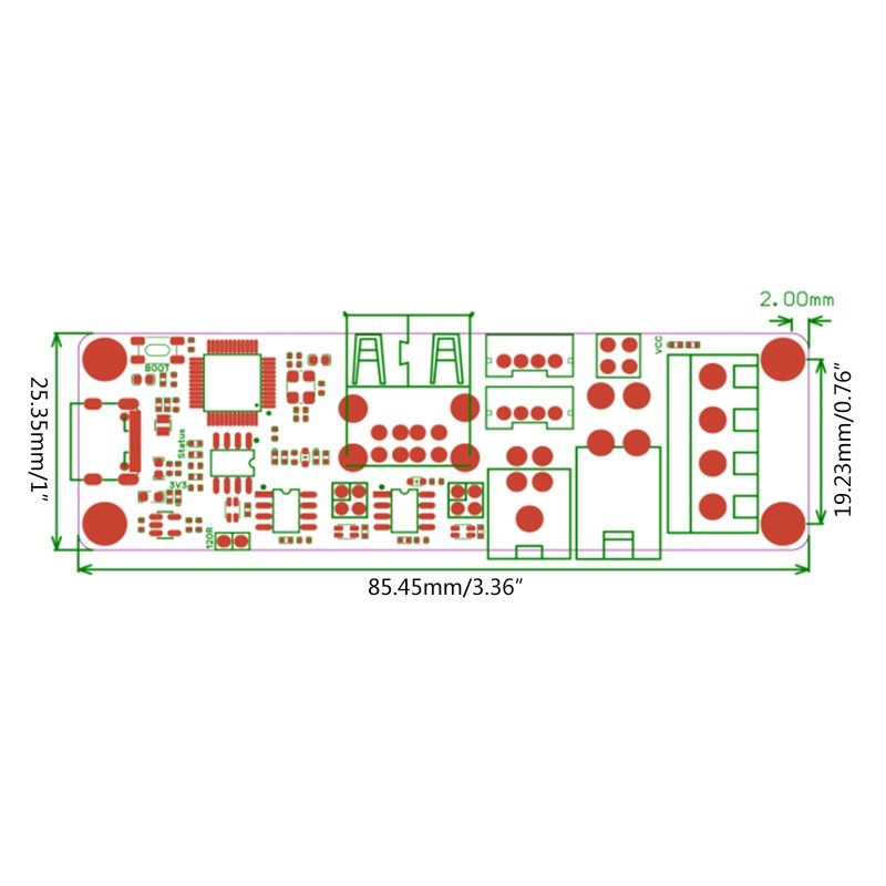 Mô Đun BIGTREETECH U2C Hỗ Trợ Máy In 3D Voron Rspberry Pi