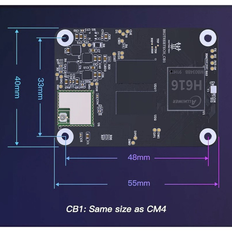 Board module BIGTREETECH CB1 v2.2 1gb thay thế cho CM4 chạy Klipper cho Voron