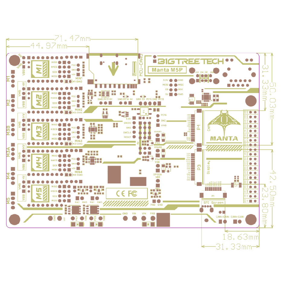 Board điều khiển máy in 3d BIGTREETECH Manta M5P Control Board chạy Klipper với CB1/CM4
