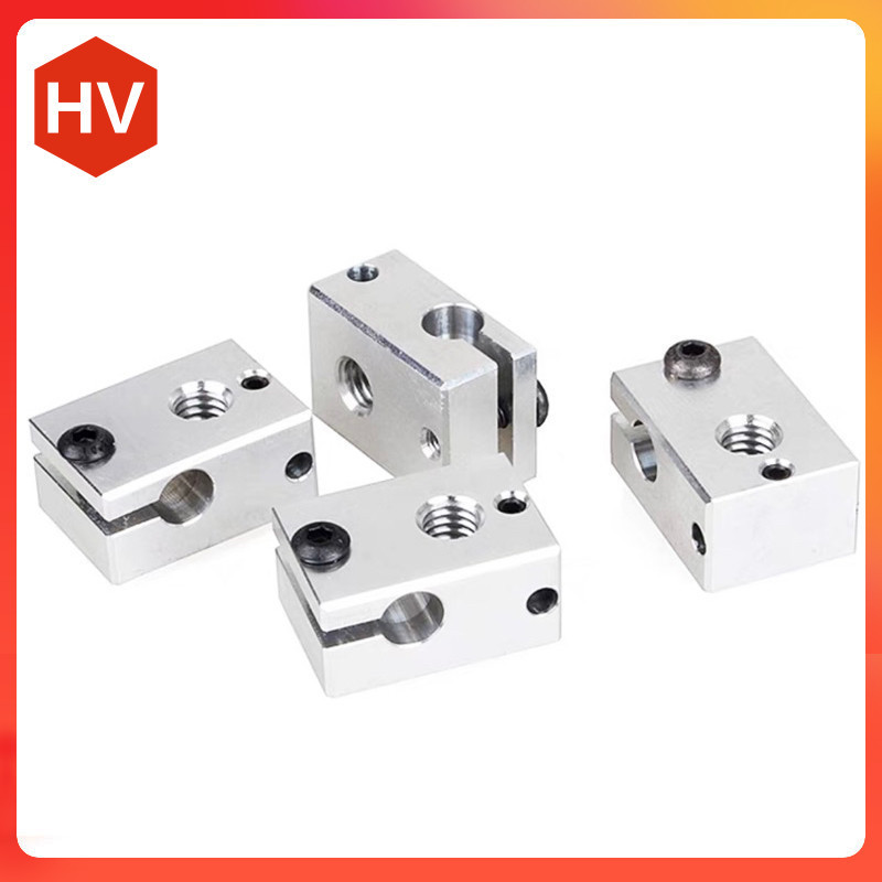 Khối nhôm gia nhiệt và bọc silicon E3D V6 có lỗi gắn cảm biến PT100 thép cho máy in 3D
