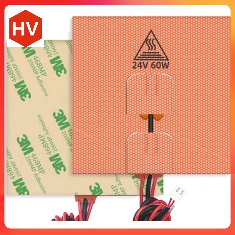 Tấm gia nhiệt silicone 24v 75w 220v 750w cho mái in 3d voron zero 0.1 0.2 và 2.4