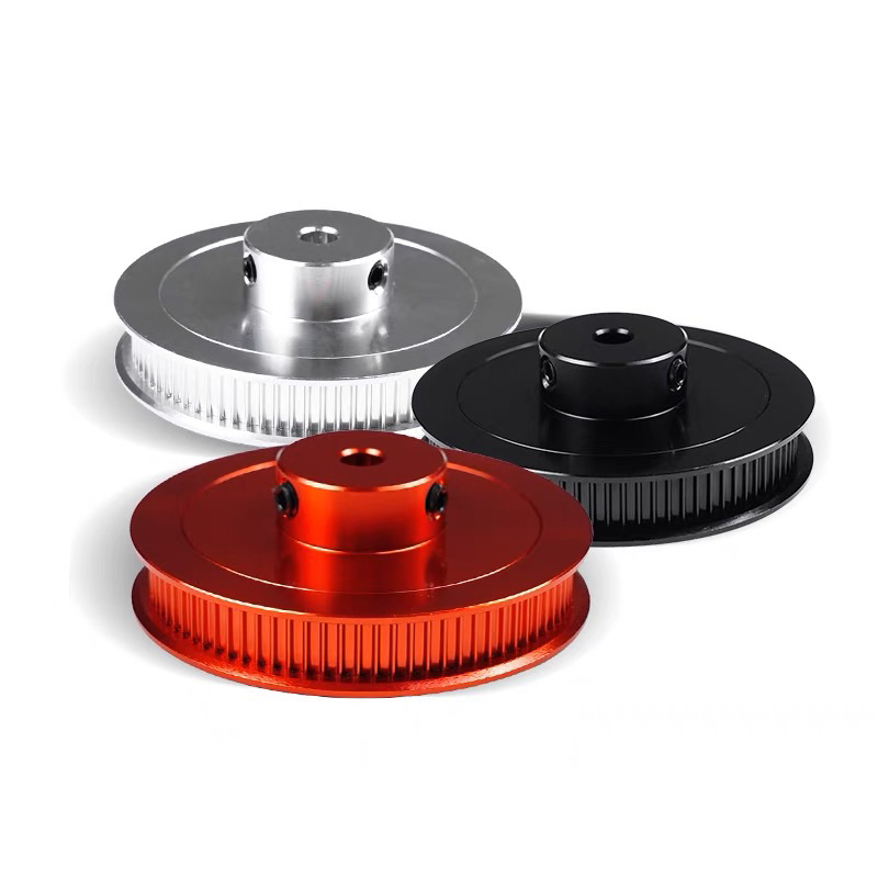 Puly GT2 bánh răng S2M 80 răng anot màu đen đỏ dùng với đai rộng 6mm 9mm và 10mm phụ kiện máy cơ khí máy in 3d robot