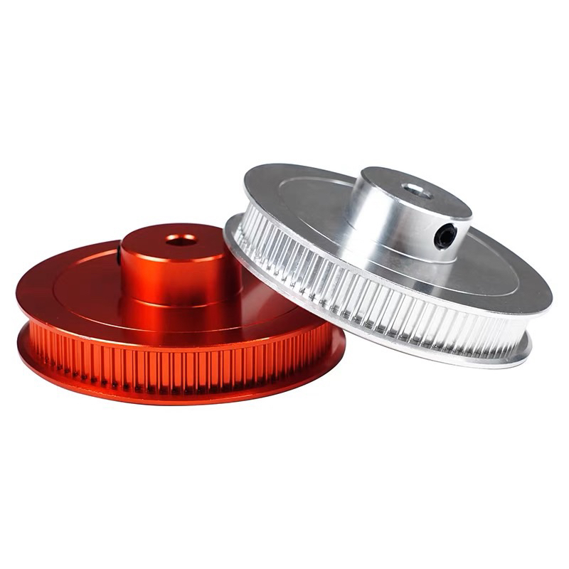 Puly GT2 bánh răng S2M 80 răng anot màu đen đỏ dùng với đai rộng 6mm 9mm và 10mm phụ kiện máy cơ khí máy in 3d robot