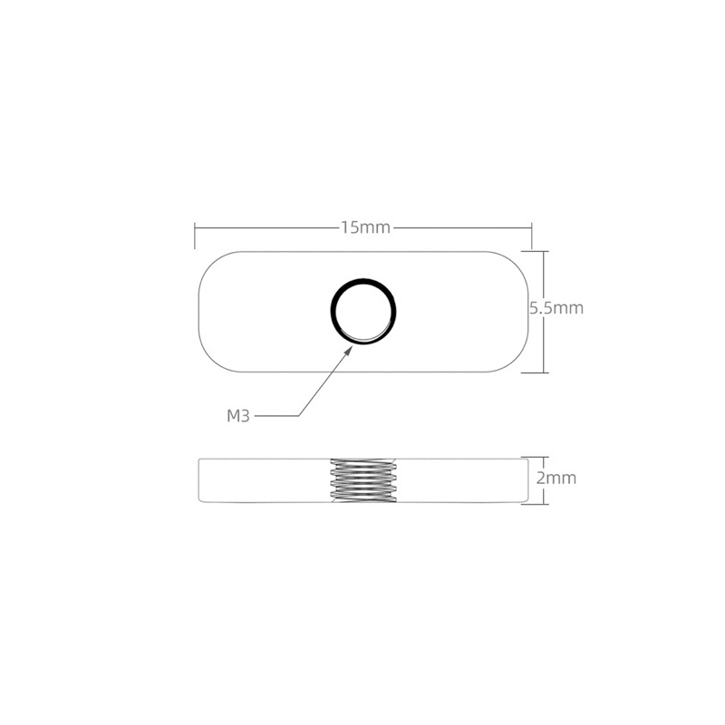 Đai ốc cố định hình chữ nhật Makebeam XL M3 (2 cái)