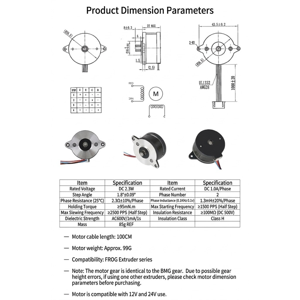 Động cơ bước step motor chẩn NEMA14 làm motor đùn nhựa cho máy in 3D