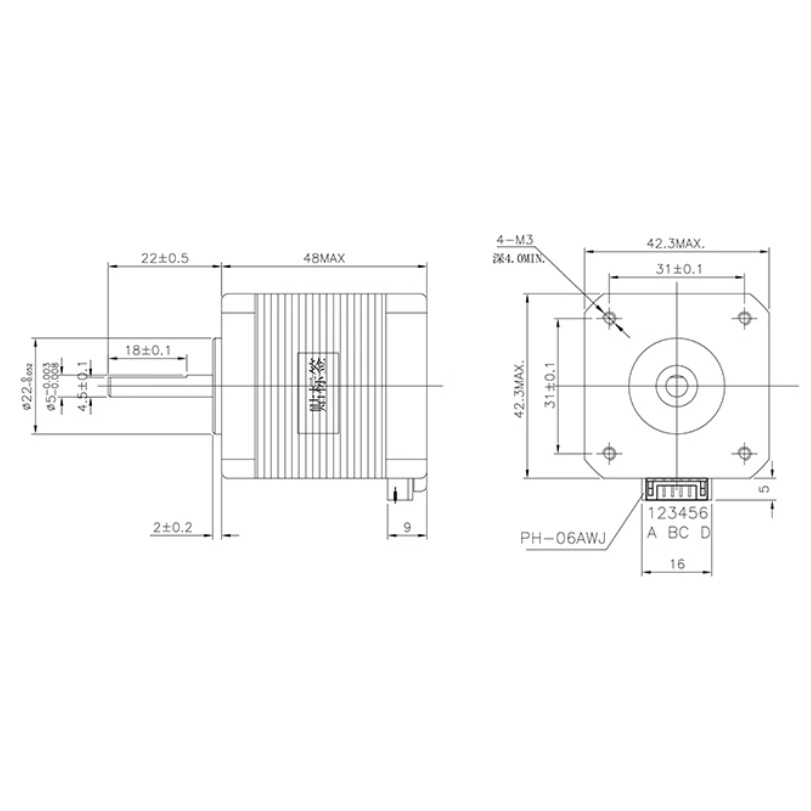 Động cơ bước step motor nema17 nhiều kích thước