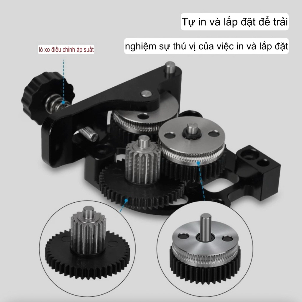 Bộ bánh răng HGX chế tạo đầu đùn nhựa cho máy in 3D
