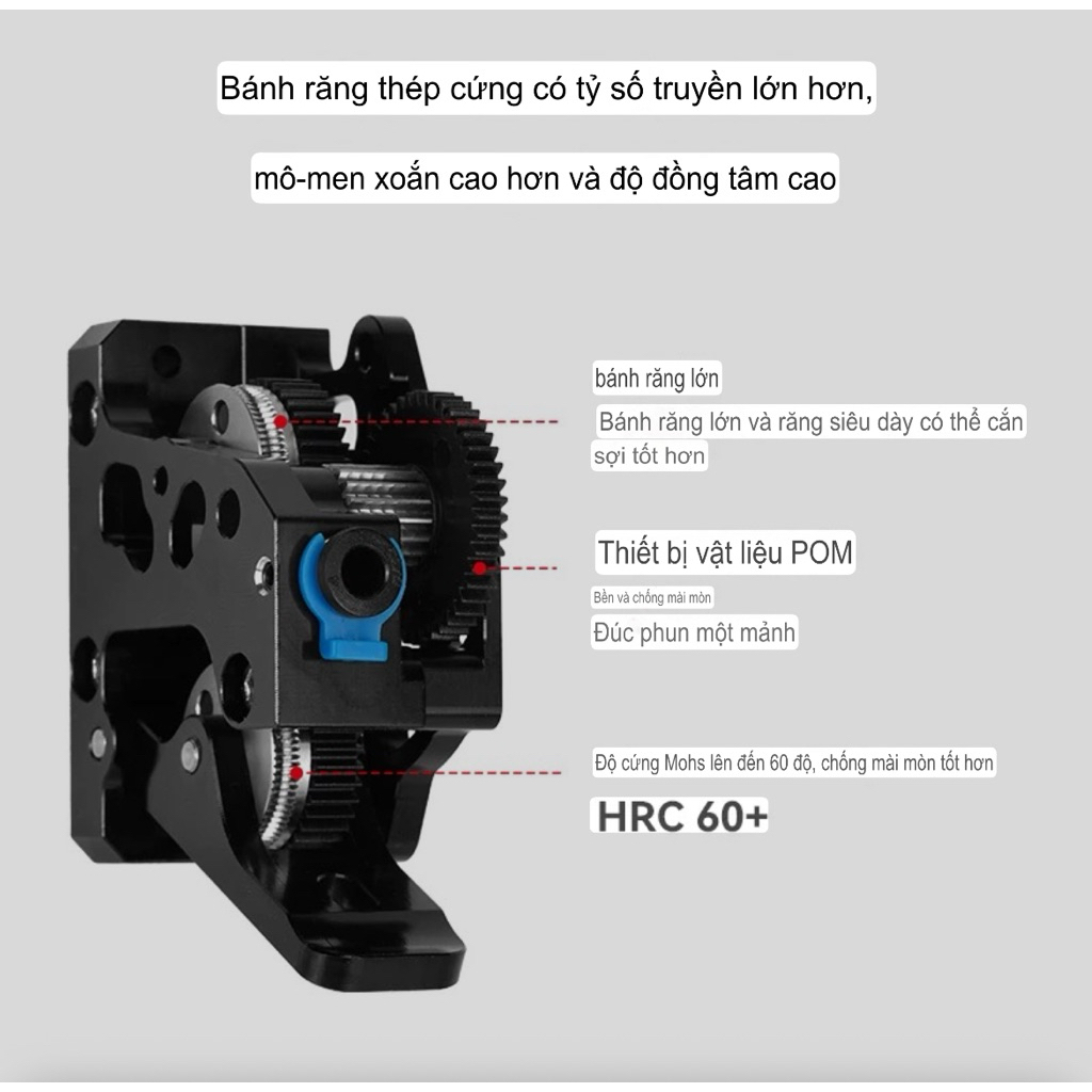 Bộ bánh răng HGX chế tạo đầu đùn nhựa cho máy in 3D