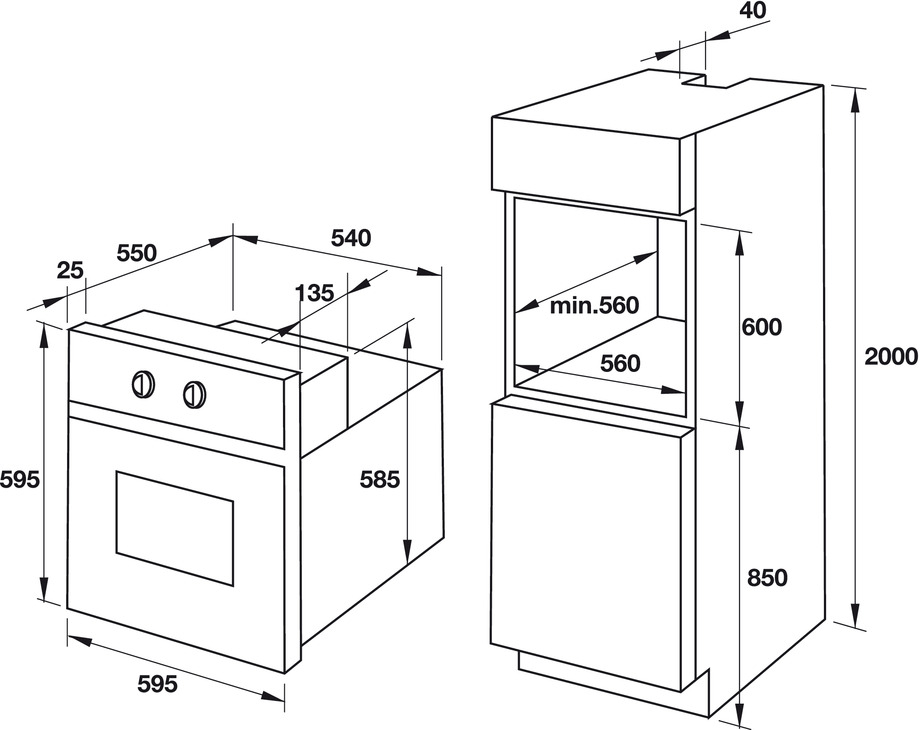 Lò nướng âm tủ Hafele HO-T60C 535.02.721