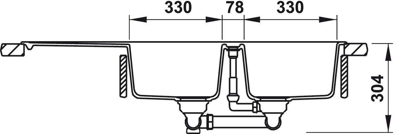 Chậu đá Hafele HS20-GKD2S80 / Màu kem, Mã số: 570.33.430