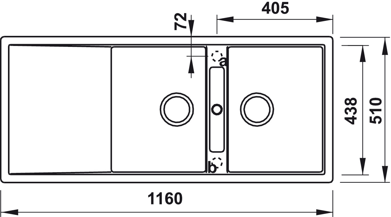 Chậu đá Hafele HS20-GKD2S80 / Màu kem, Mã số: 570.33.430
