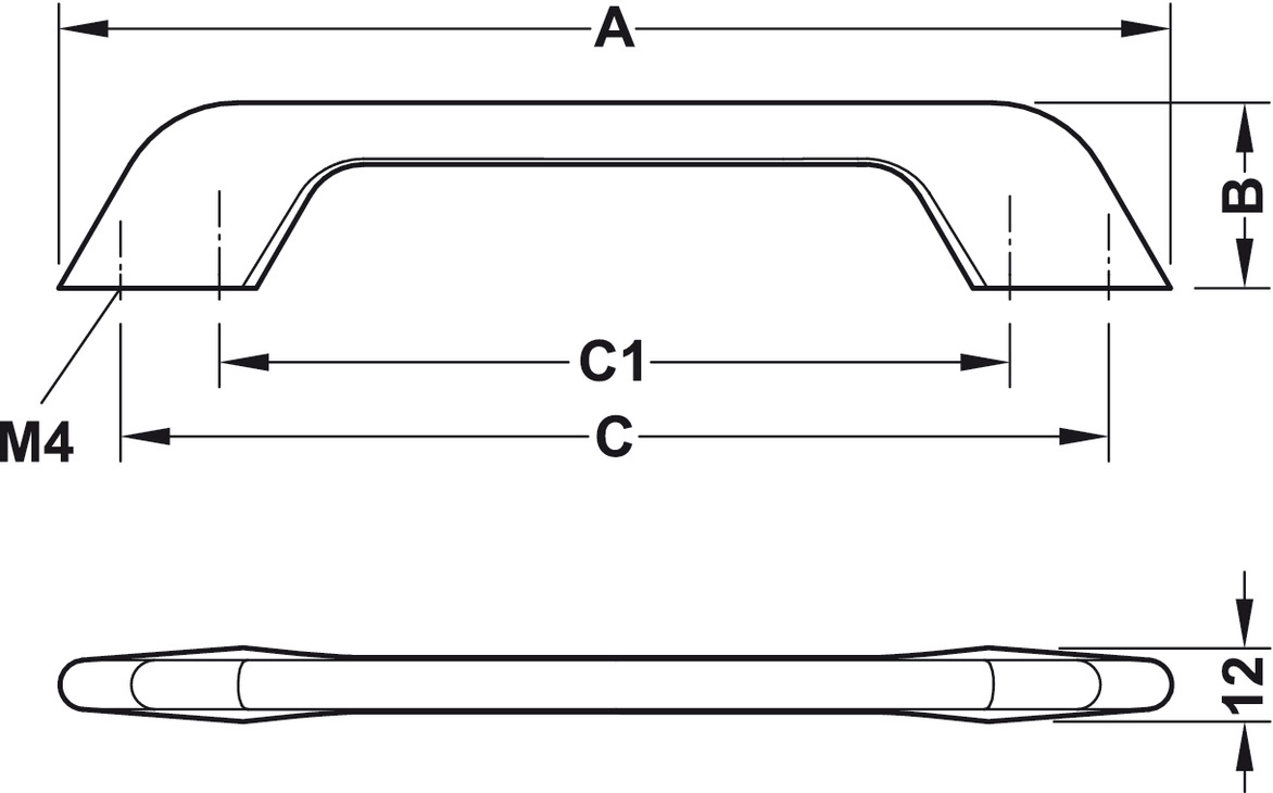 Tay Nắm Tủ Hafele 106.61.214