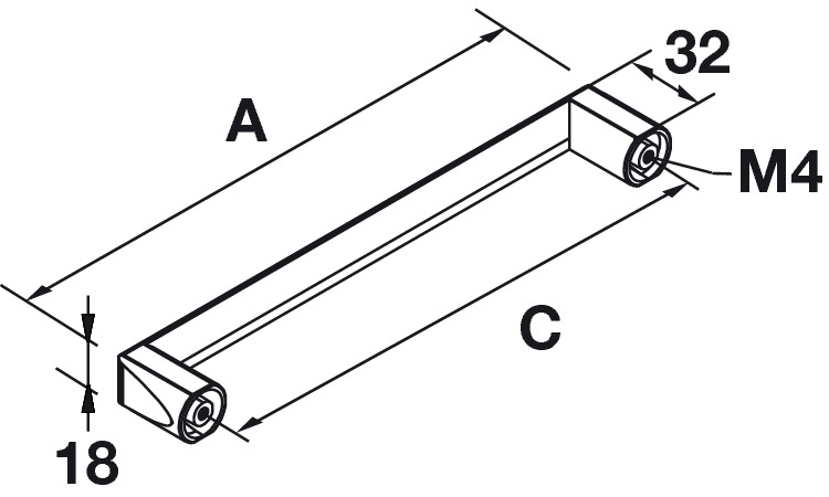 Tay Nắm Tủ 148mm Hafele 106.69.205