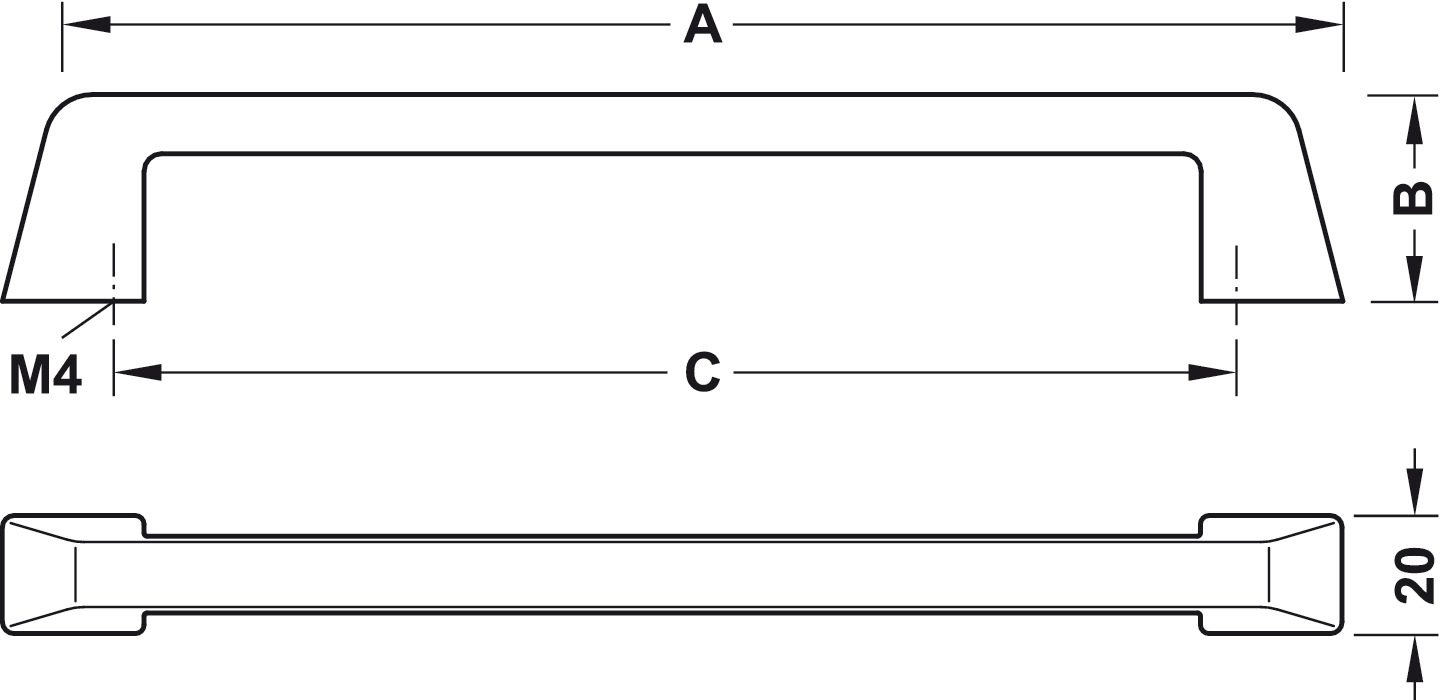 Tay Nắm Tủ 227mm Hafele 106.69.667