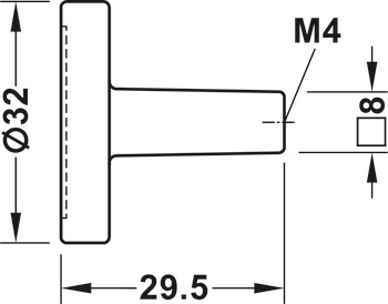 Tay Nắm Tủ Đen Mờ Hafele 106.70.180