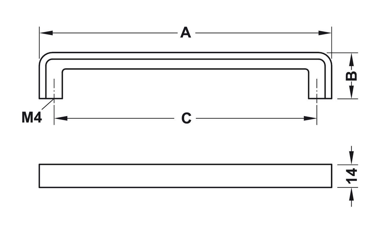 Tay Nắm Tủ 178mm H1386 Hafele 110.34.666