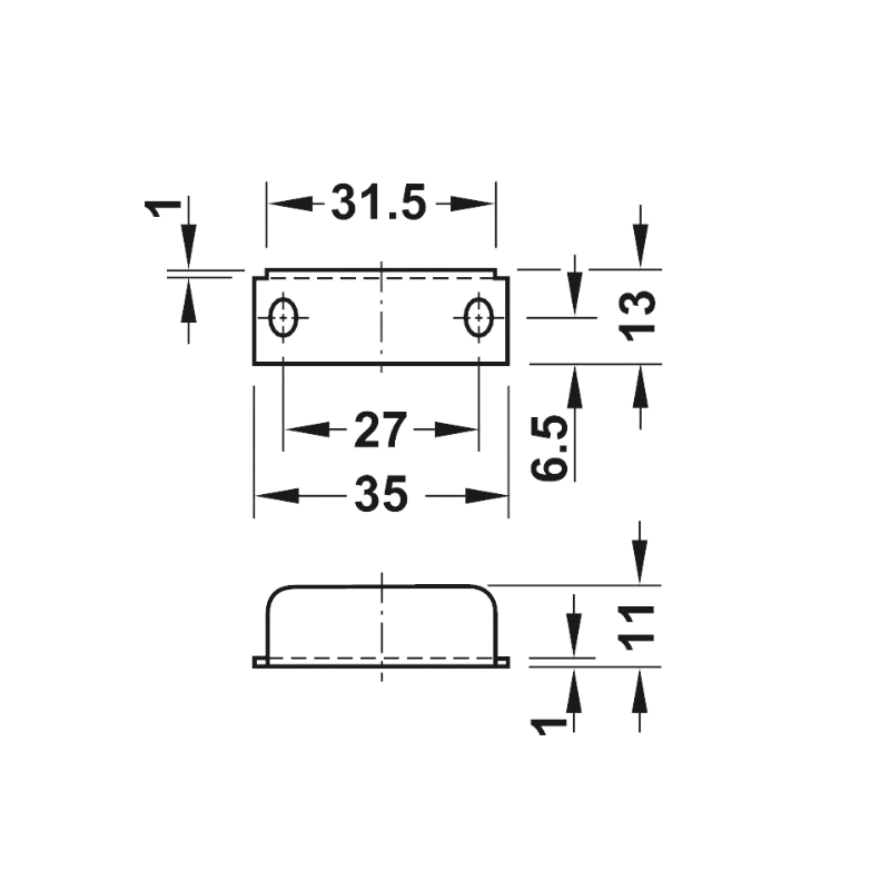 Khóa Vuông Econo Cửa Dày 22mm Hafele 232.01.220