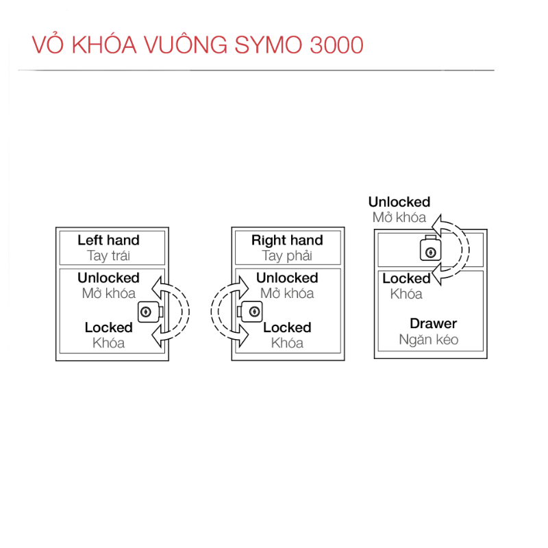 Vỏ Khóa Vuông Chốt Chết 22mm Hafele 232.26.621