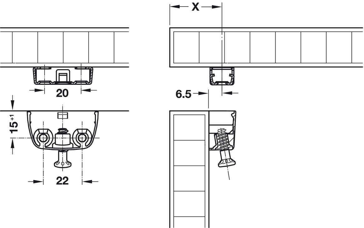 Bas Liên Kết Nối Trên Hafele 262.72.701