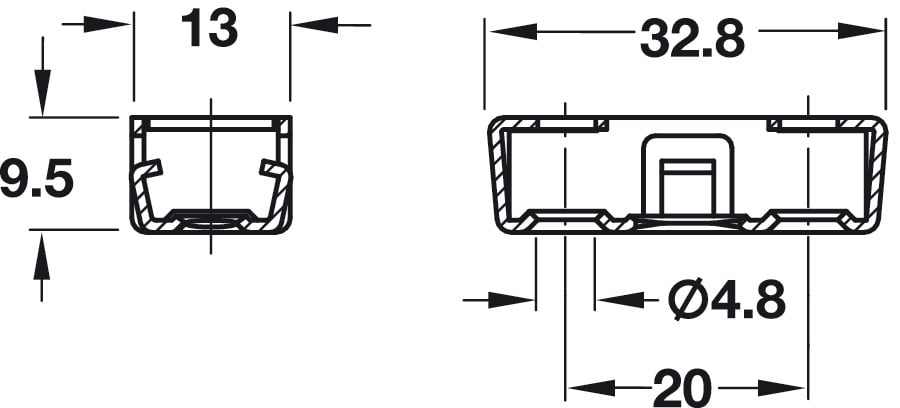 Phụ Kiện Bas Liên Kết RV/U-T3 Hafele 262.72.953