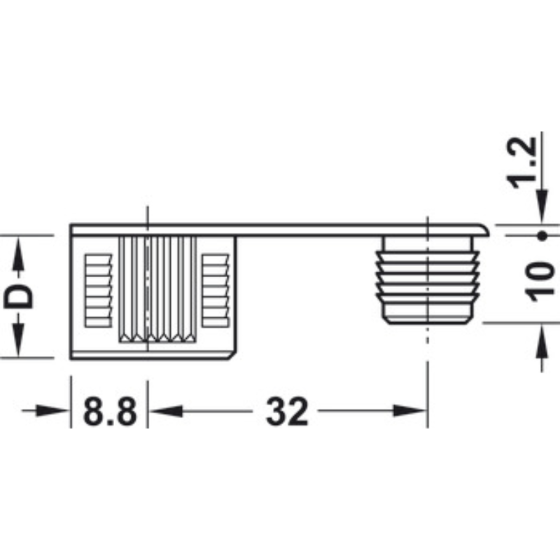 Chốt Nối S20 Rafix 20 Hafele 263.20.847