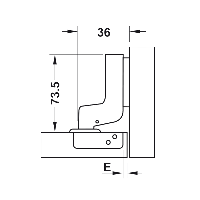 Bản Lề Lọt Lòng Giảm Chấn Hafele 315.11.752