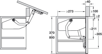 Phụ Kiện Tay Nâng Cho Cánh Tủ Hafele 372.34.622