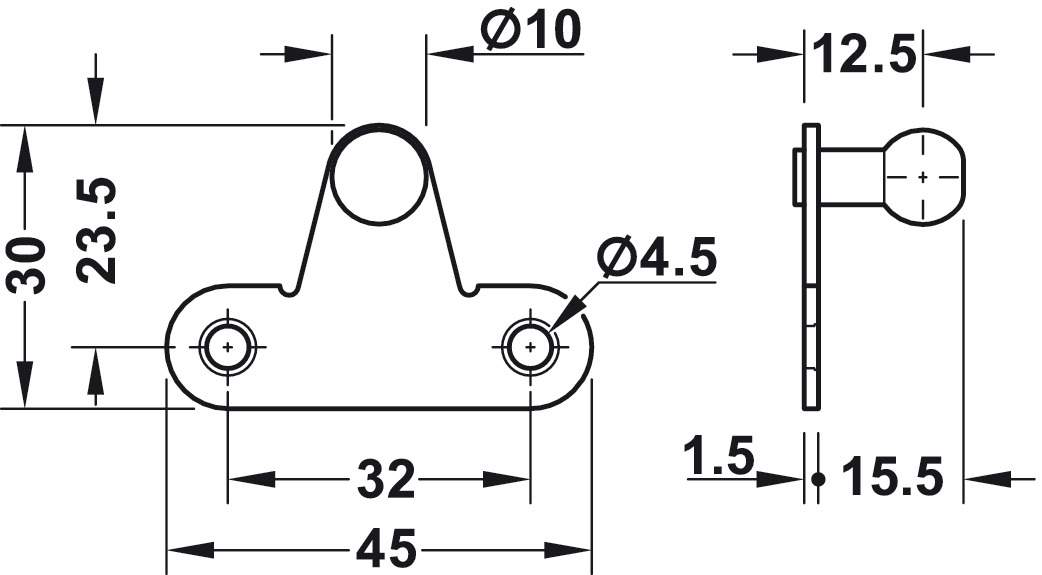 Pittong Đẩy Cánh Tủ 60N Hafele 373.82.906