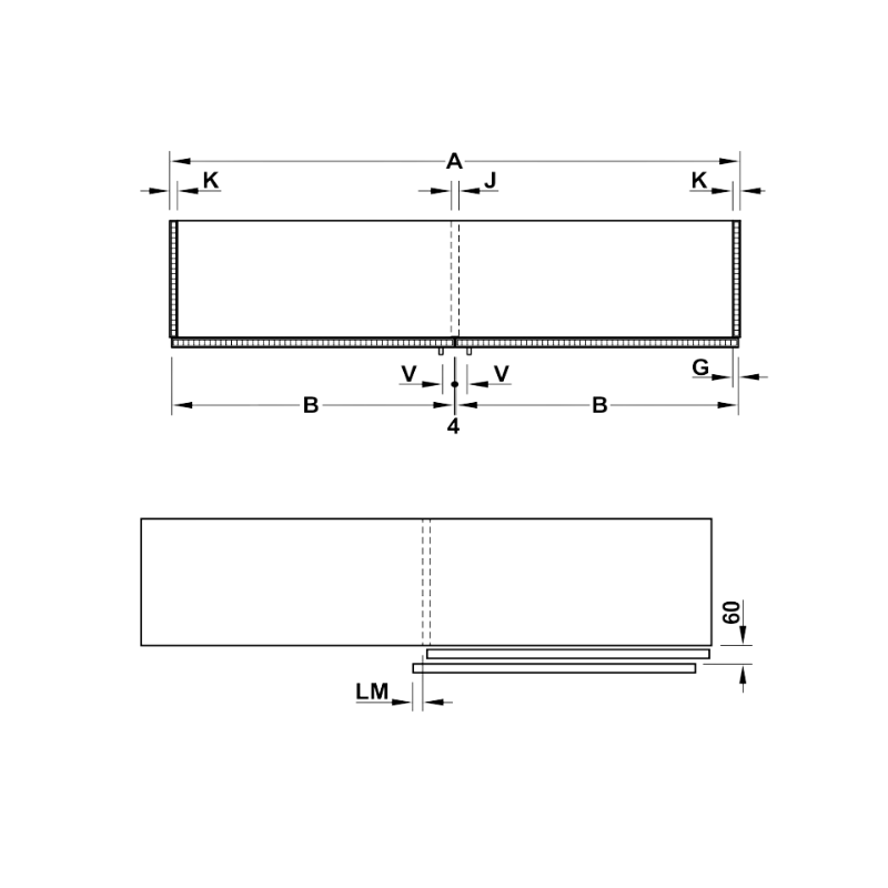 Phụ Kiện Cửa Trượt Bằng Mặt Hafele 406.11.206