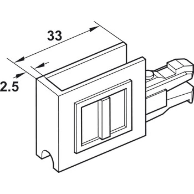 Bộ Phụ Kiện Cửa Trượt Tủ Kính Hafele 415.13.104