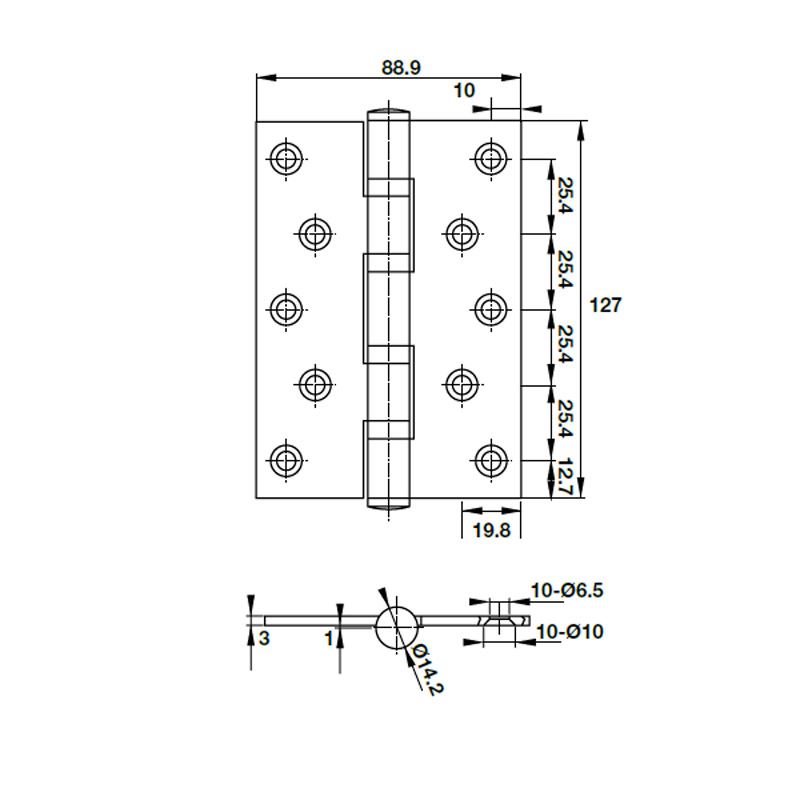 Bản Lề Lá 2 Vòng Bi Hafele 489.05.024