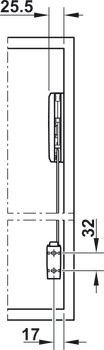 Tay Nâng 2 Cánh Free Fold Short Hafele 493.05.899