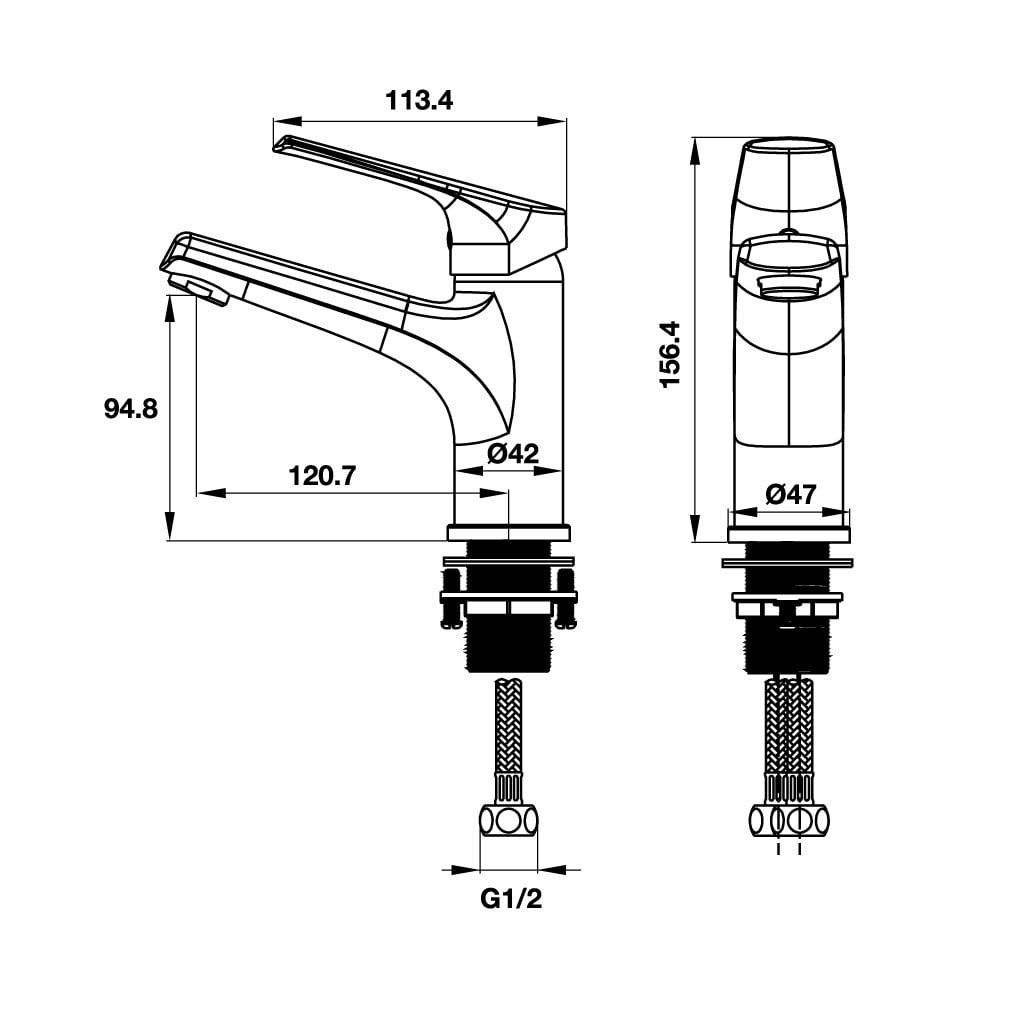 Vòi Trộn Lavabo Vigor 90 Hafele 495.61.139