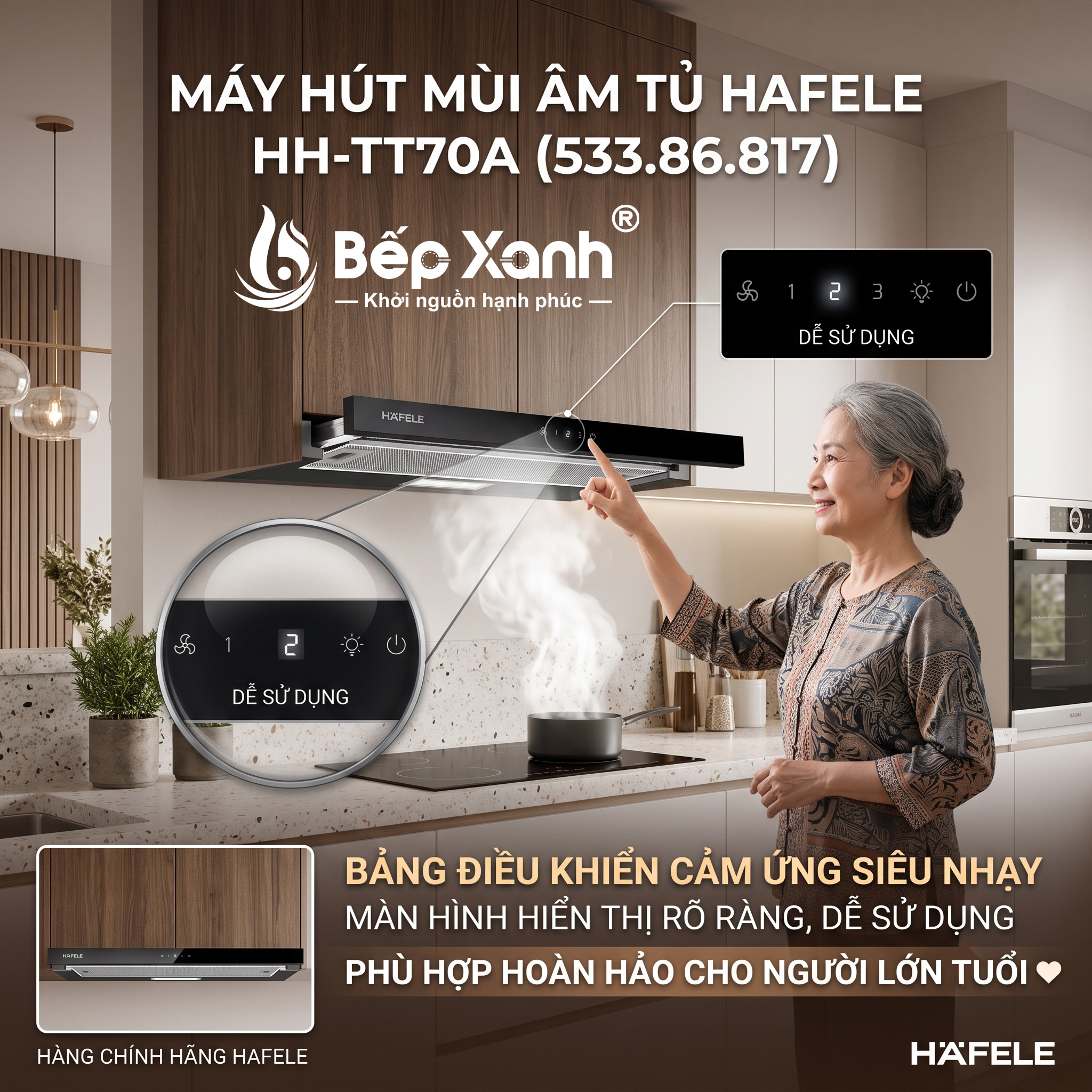 Máy Hút Mùi Âm Tủ 70cm Hafele HH-TT70A 533.86.817