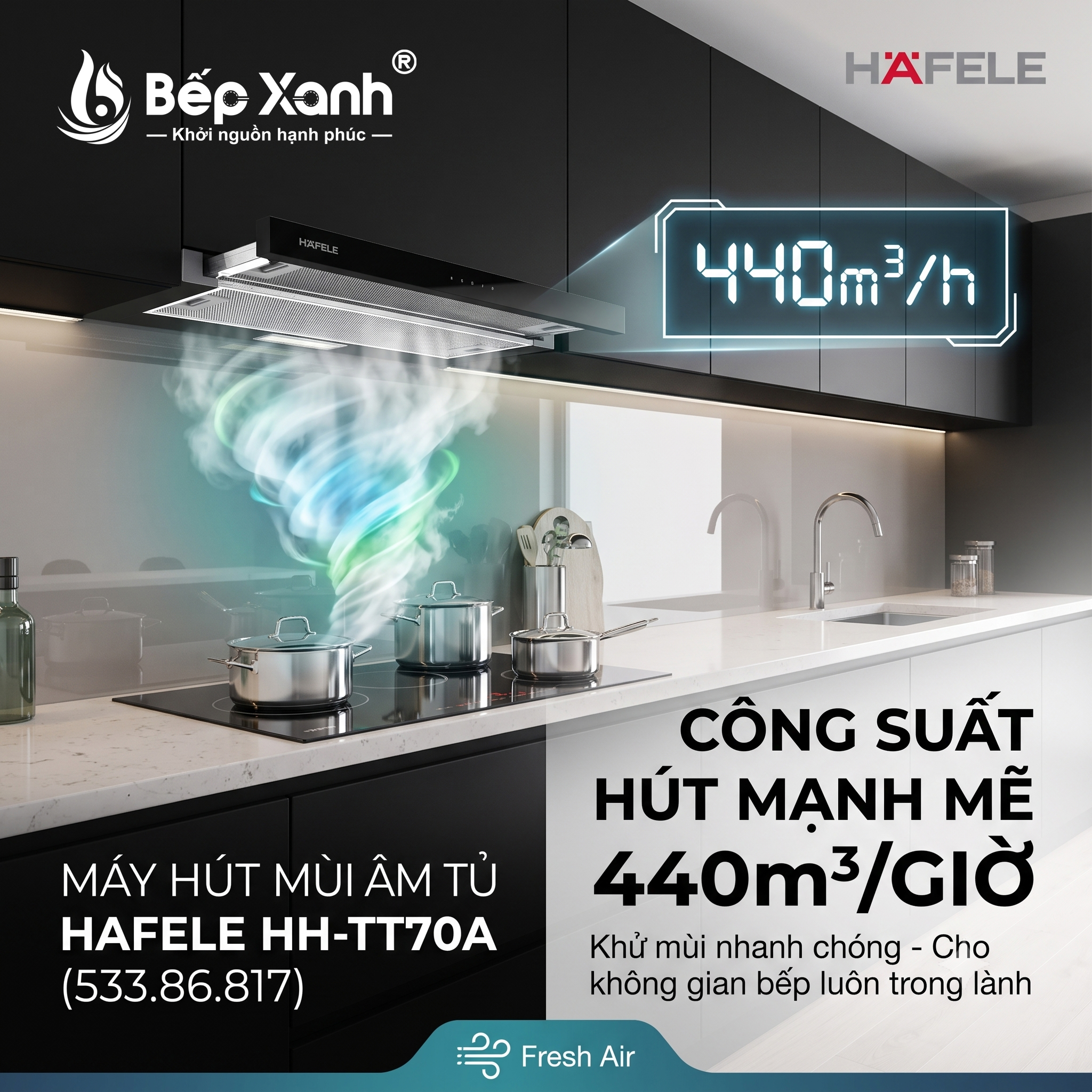 Máy Hút Mùi Âm Tủ 70cm Hafele HH-TT70A 533.86.817
