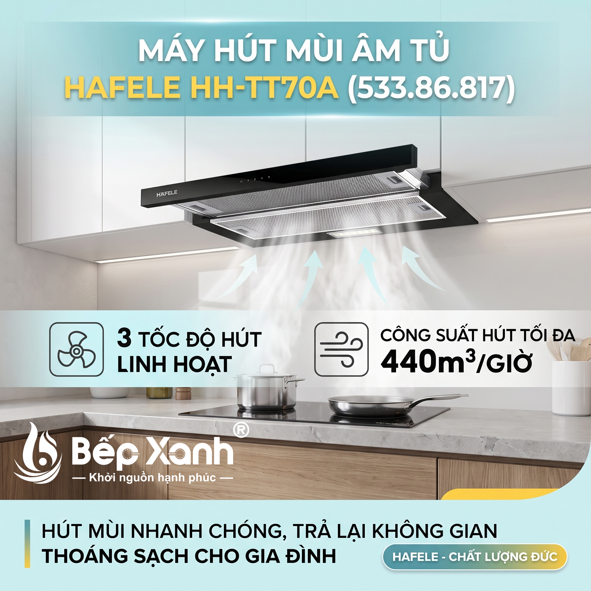 Máy Hút Mùi Âm Tủ 70cm Hafele HH-TT70A 533.86.817