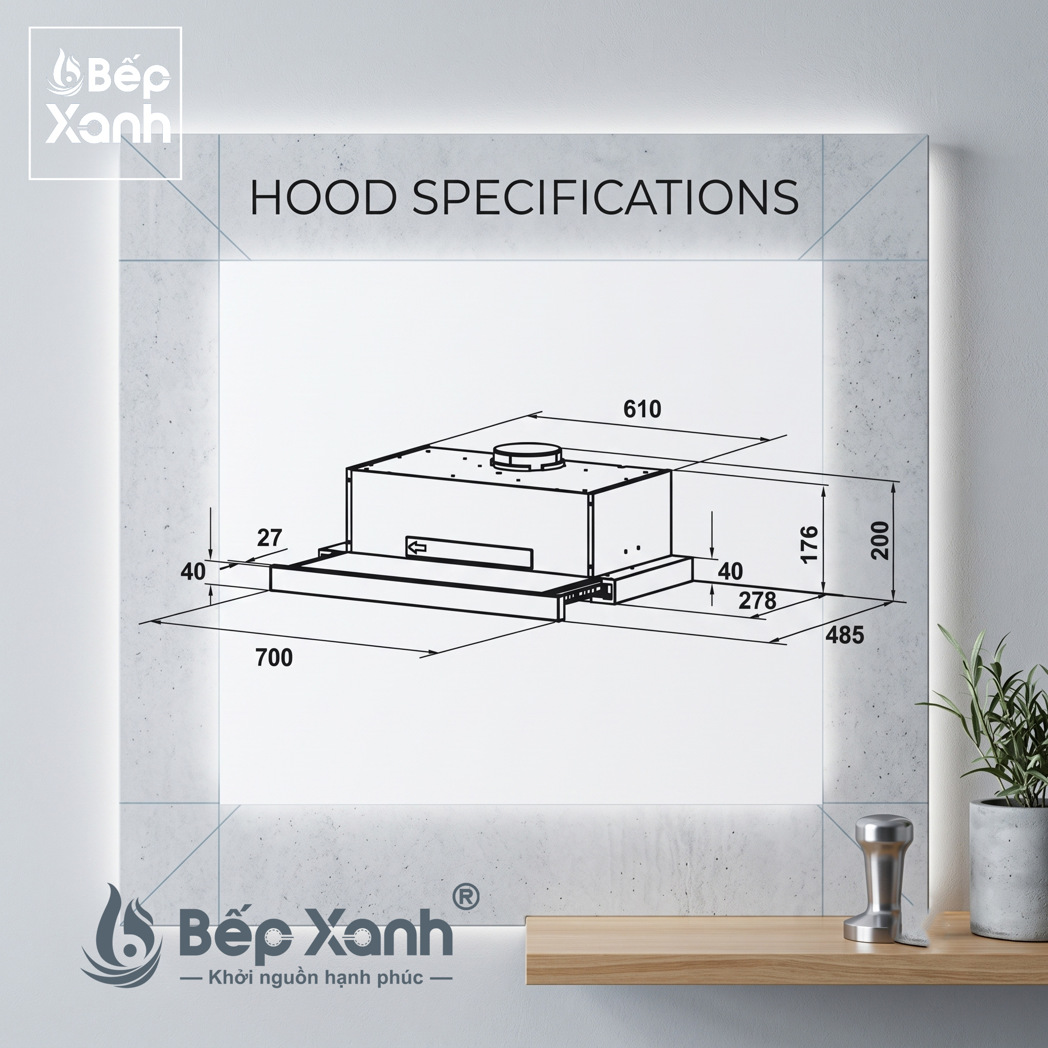 Máy Hút Mùi Âm Tủ 70cm Hafele HH-TT70A 533.86.817