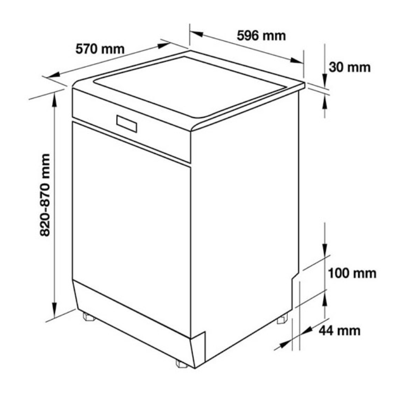 Máy Rửa Chén Độc Lập HDW-F60E Hafele 538.21.200