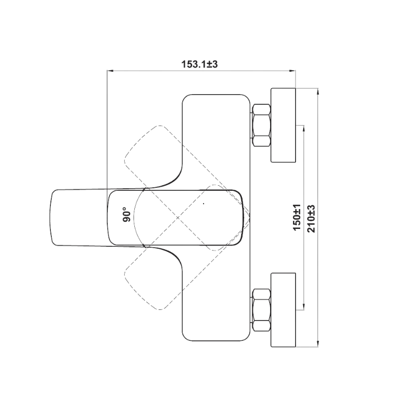 Bộ Trộn Nổi 2 Đường Nước Hafele 589.15.005