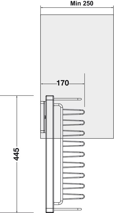 Móc Treo Dây Nịt Và Cà Vạt 250mm Hafele 807.96.810