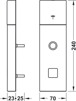Khoá Điện Tử Tay Nắm Ngoài Hafele 917.63.506