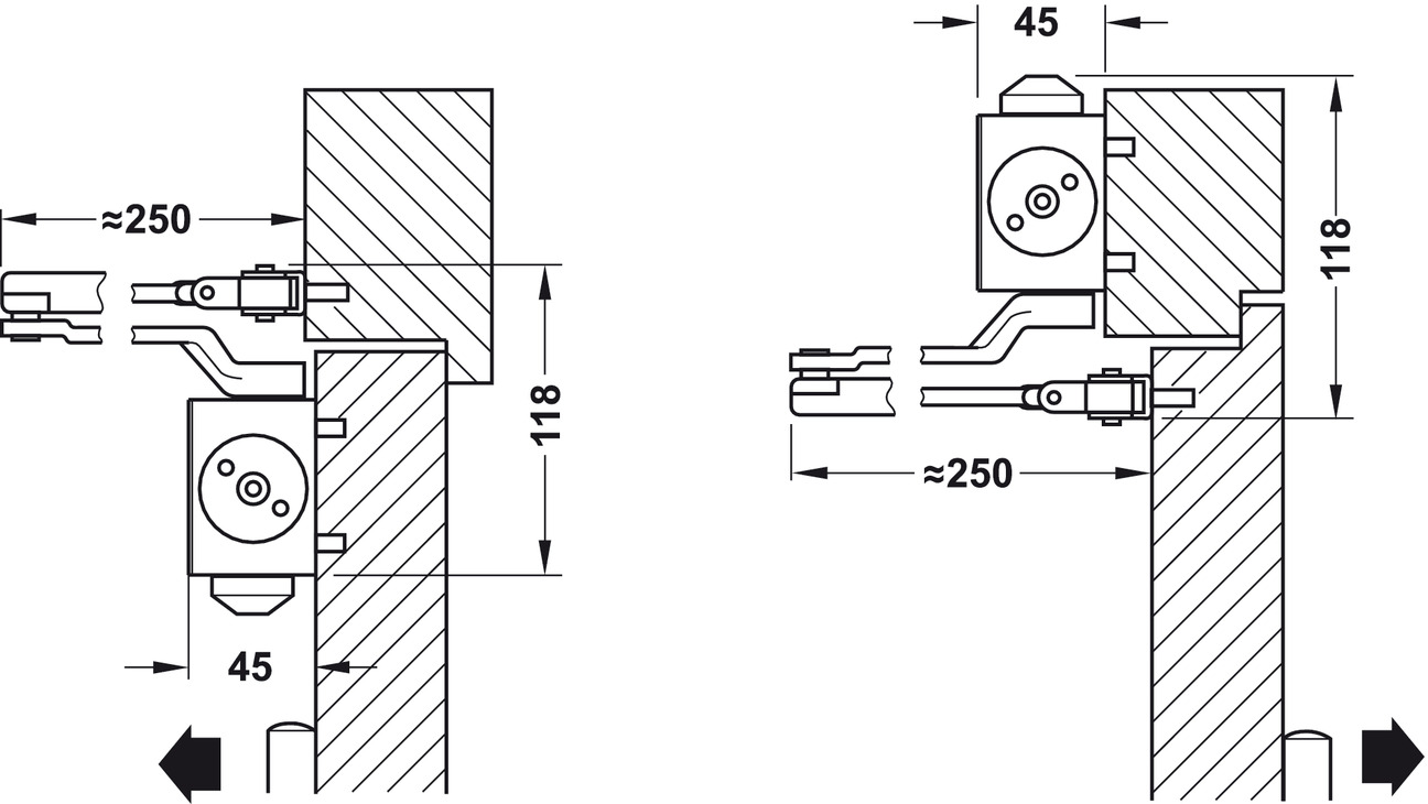 Thiết Bị Đóng Cửa Tự Động 150KG Hafele 931.84.769