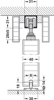 Bánh Xe 4 Bánh Hafele 940.60.011